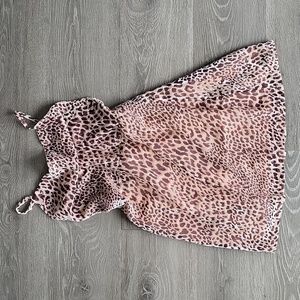 Beginning Boutique Velvet Leopard Print Burnout Dress - 6